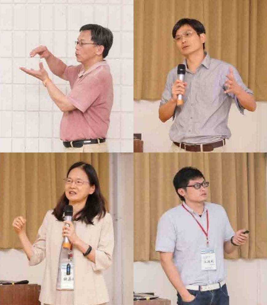 東華物理系柯學初、彭文平、化學系錢嘉琳、及江政剛四位教授於會議中分享研究成果