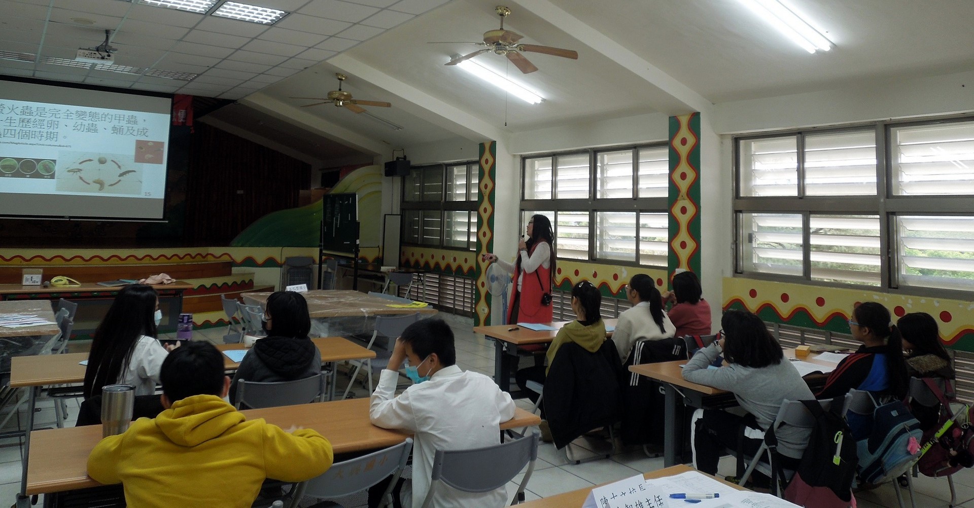 東華大學老師講解螢火蟲的成長