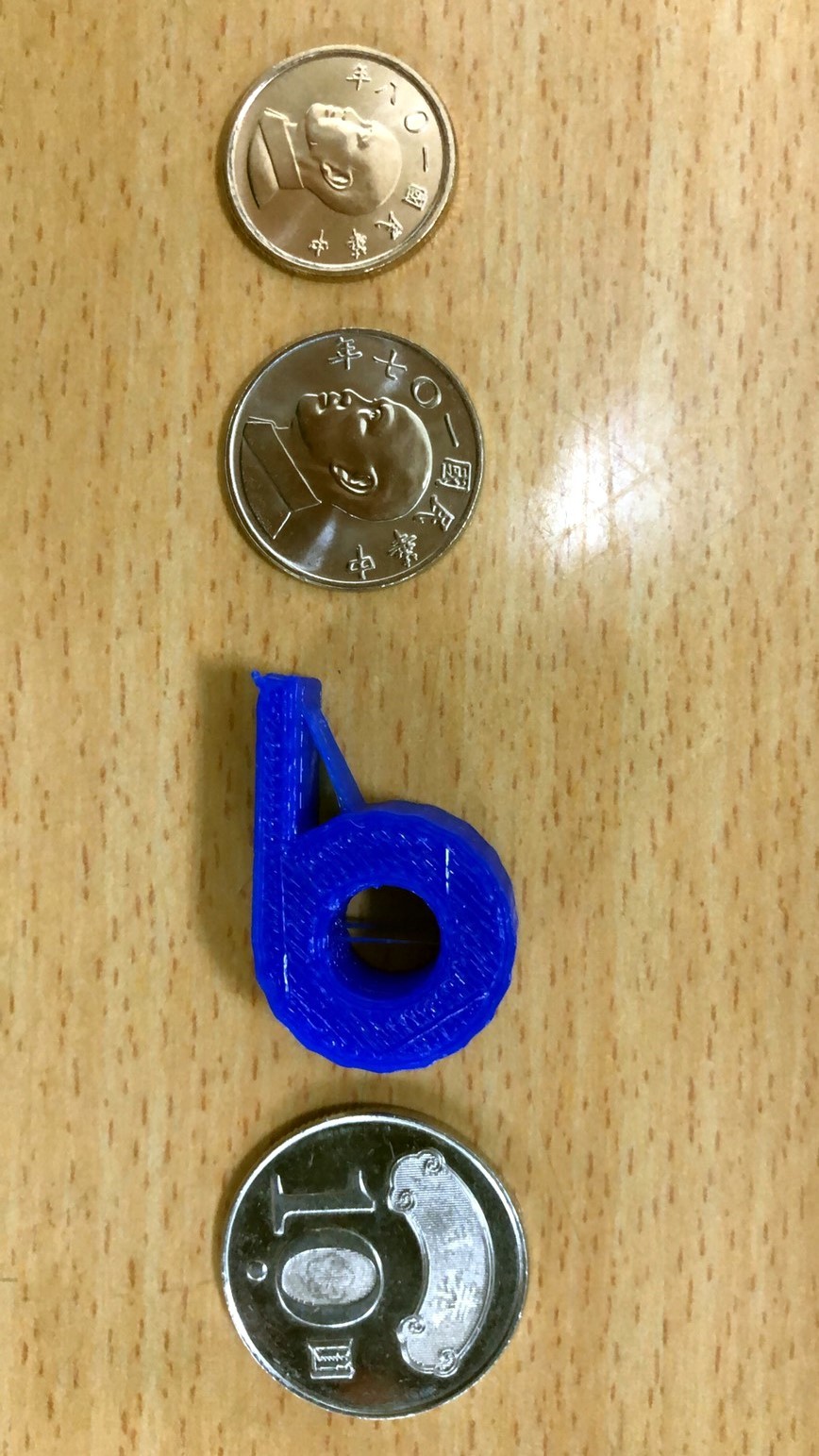 「哨聲響起」3D列印出來的哨子