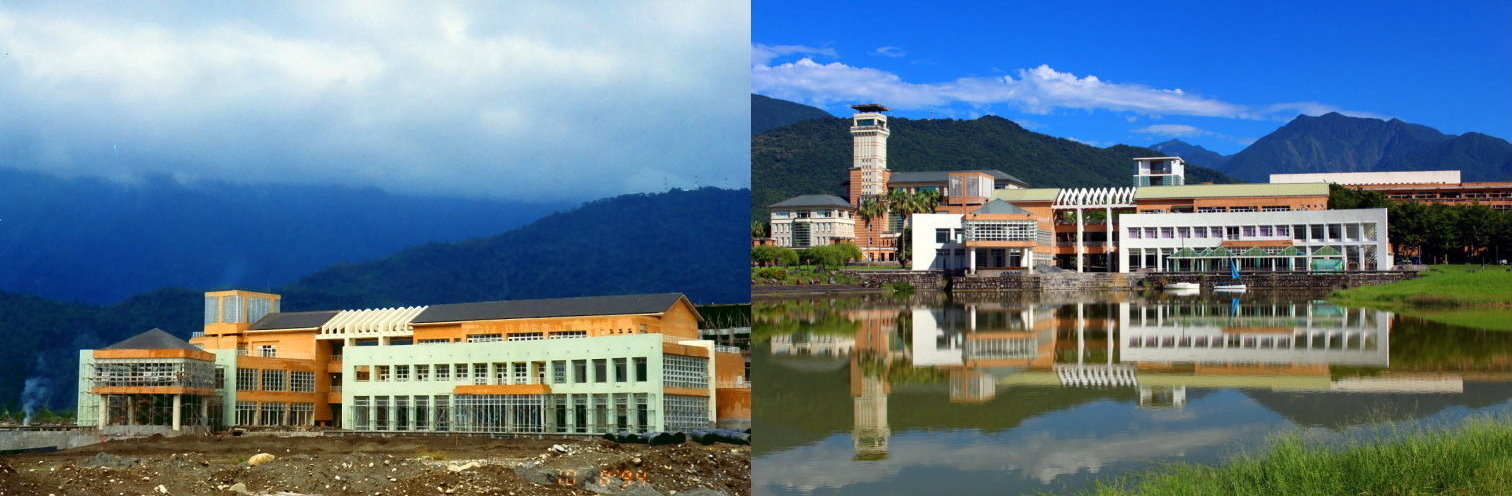 東華大學1994年與2017年湖畔餐廳