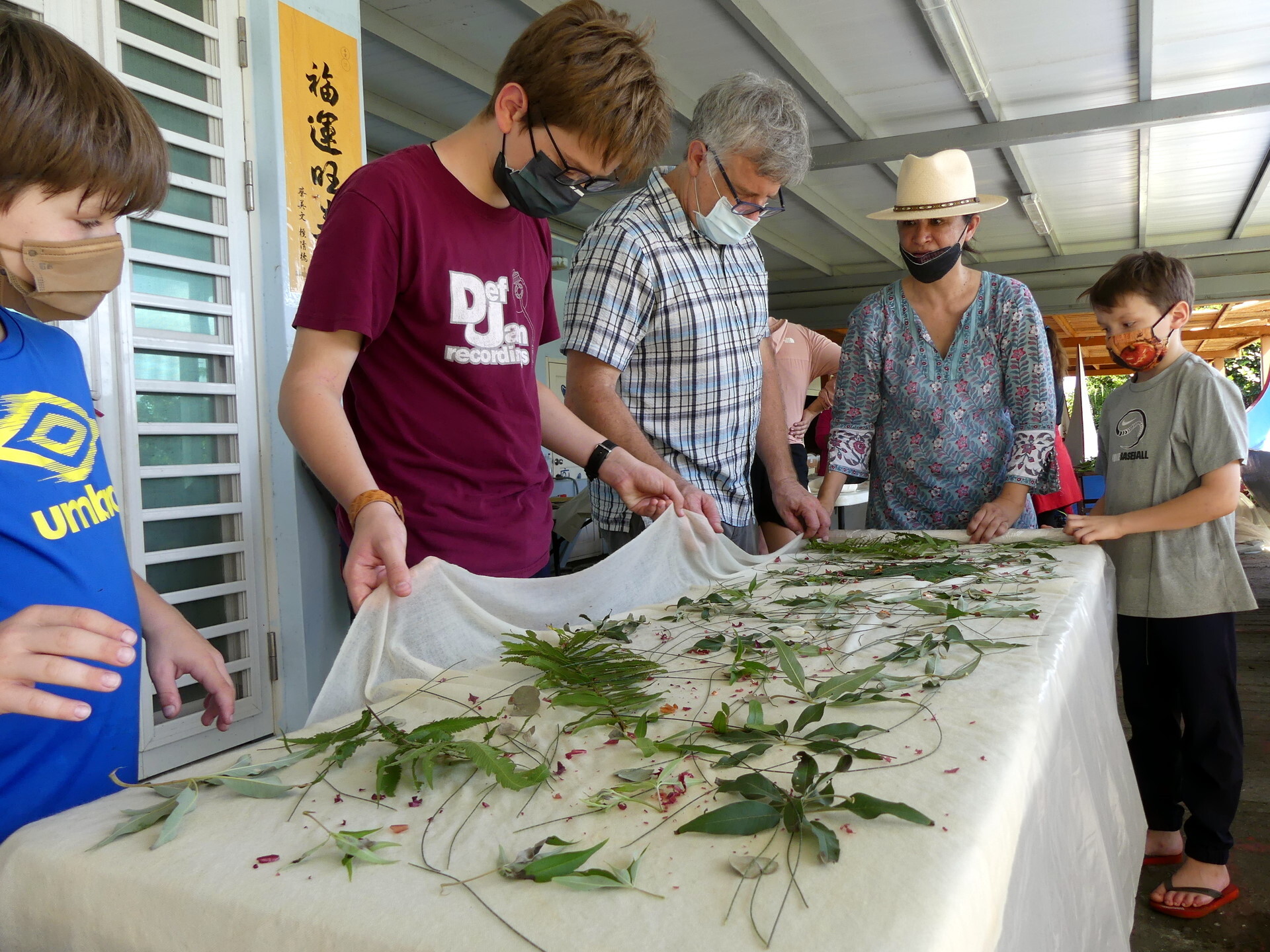 Artist Hana Keliw gathers local plants for Eco-printing workshop