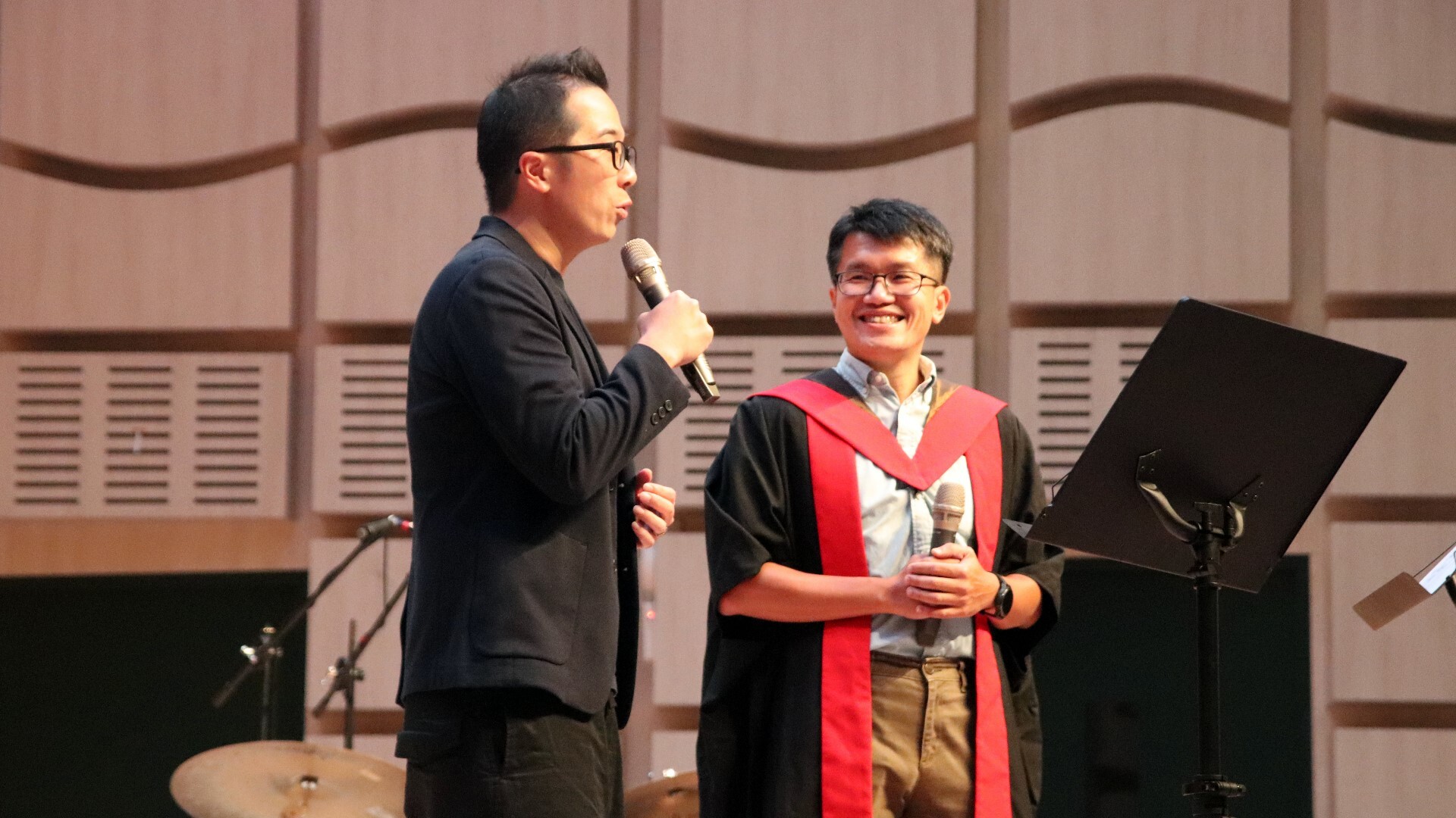 威力強大音樂會-魏廣皓老師與翁士恆老師致詞