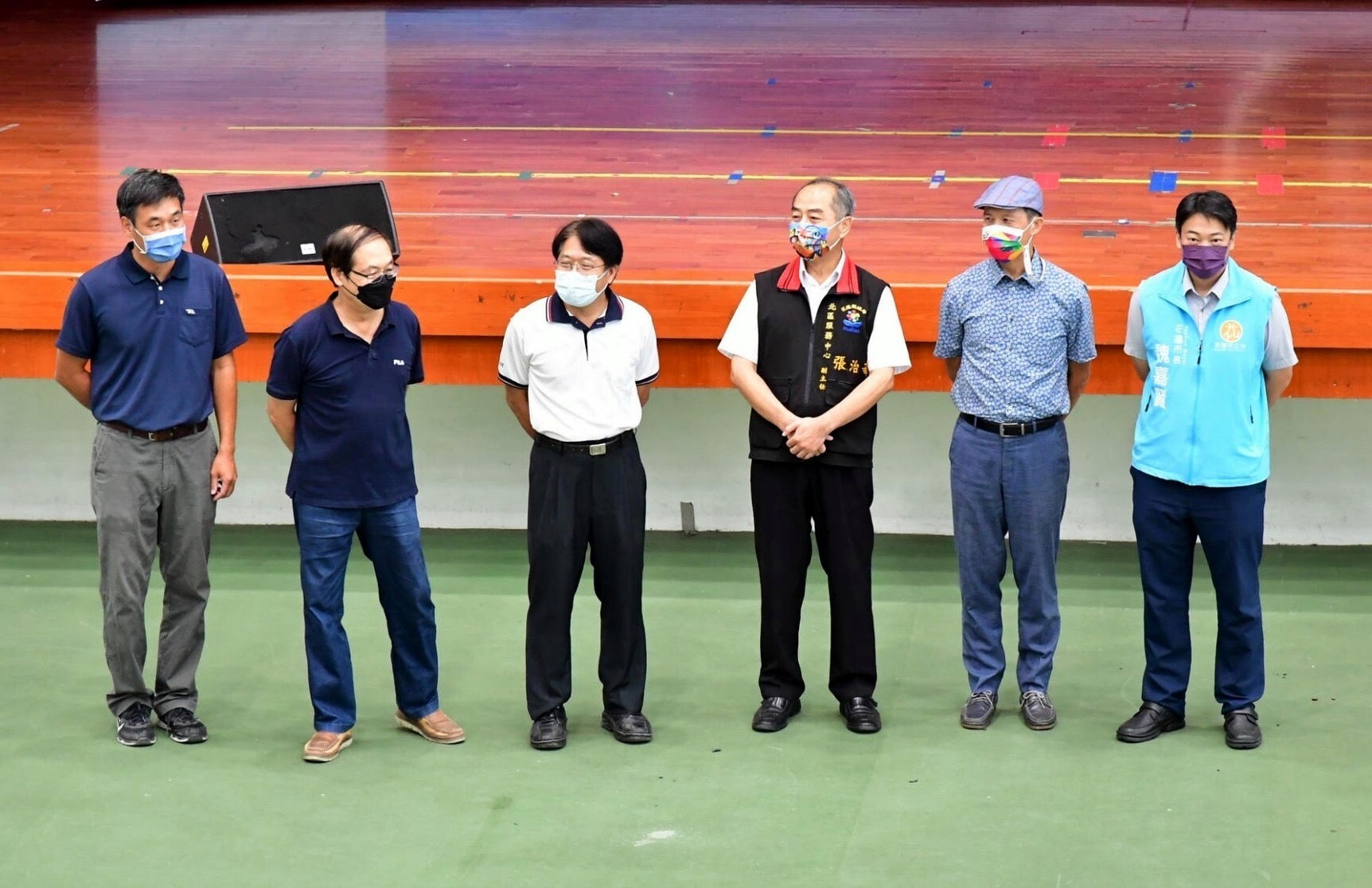 蒞臨開幕貴賓魏嘉賢市長、花蓮縣政府北區服務中心張治華副主任、張德勝主任秘書、范熾文主任、鮑明鈞校長及、巫賢偉校長