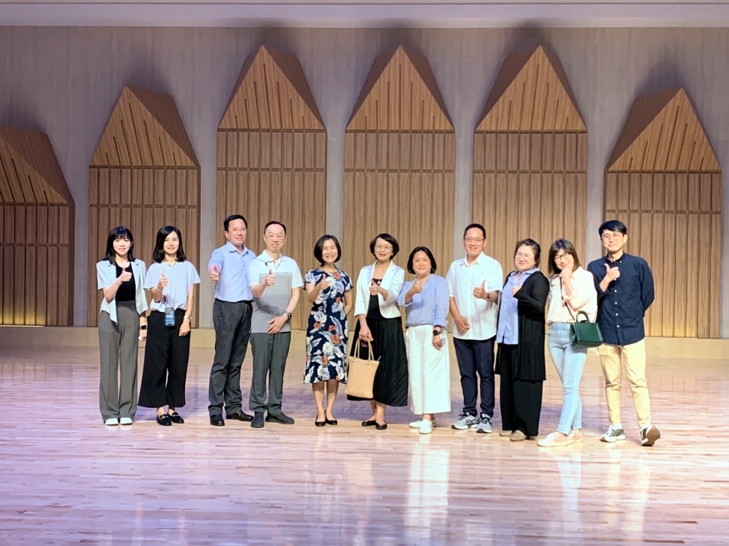 全聯善美的文化藝術基金會參訪東華大學藝術學院音樂廳