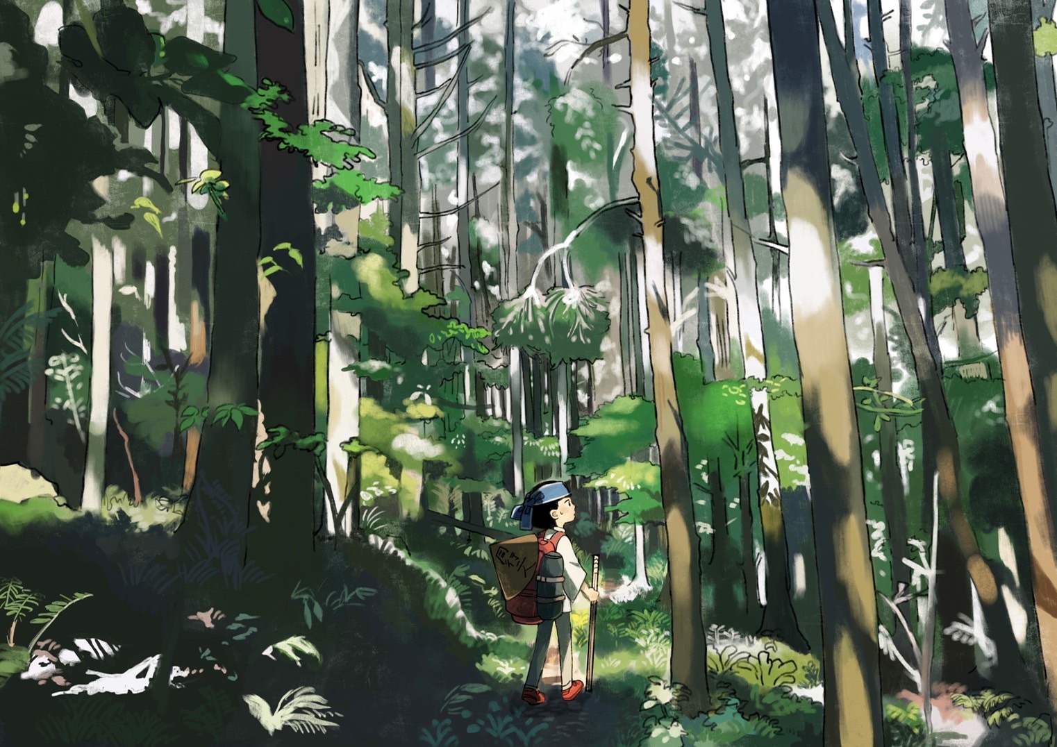 紅唇(Juunn)作品,〈Forest Party〉,2022,電繪輸出,29.7x42公分。