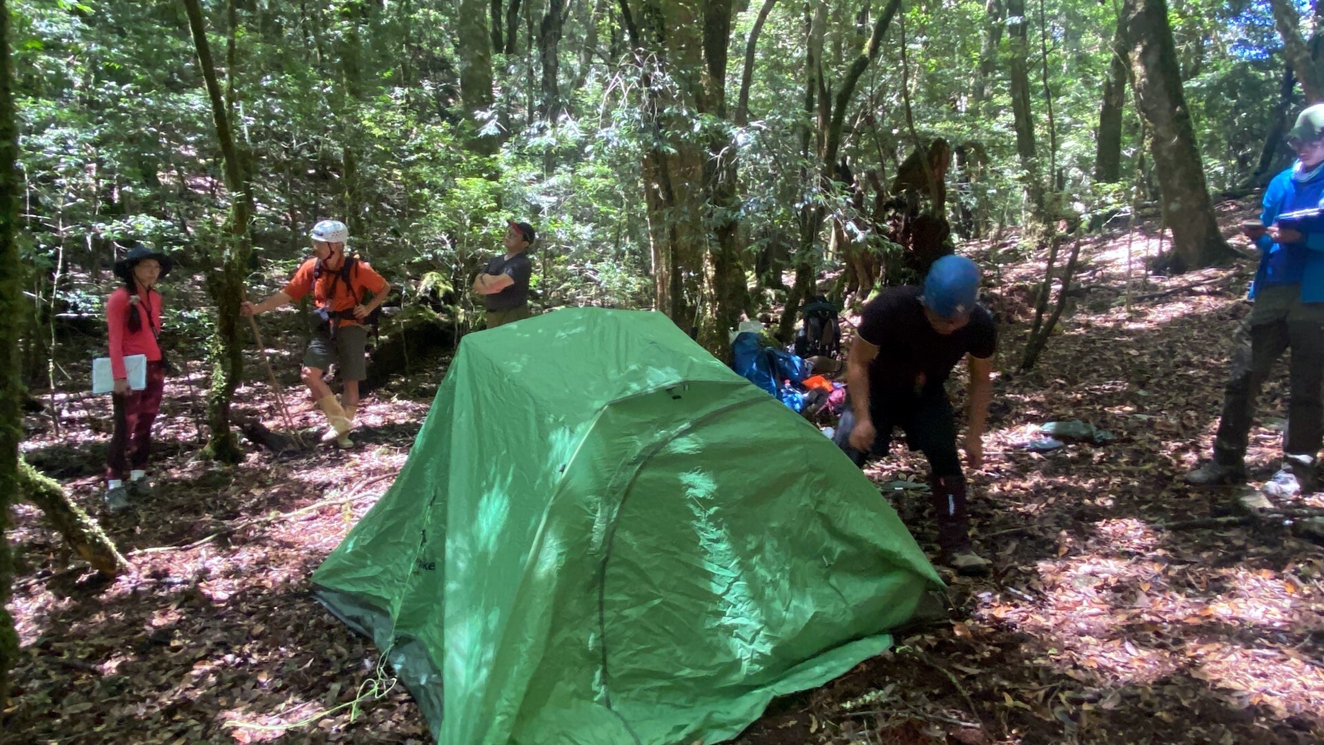 帳篷搭設與營位管理測驗。