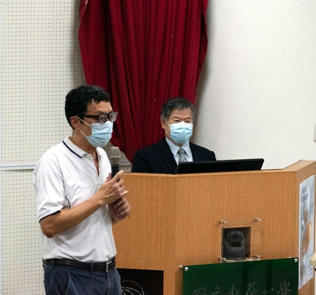 「永續金融的發展趨勢」演講,由張伯浩教授進行開場以及介紹臺灣經濟研究院董事長吳中書先生