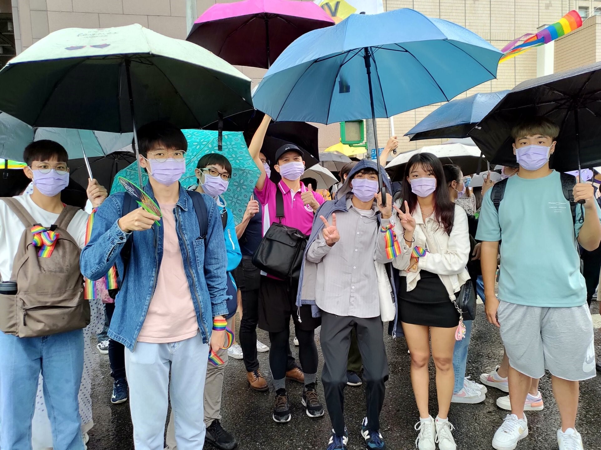 大雨澆不熄我們-遊行前的集合照二