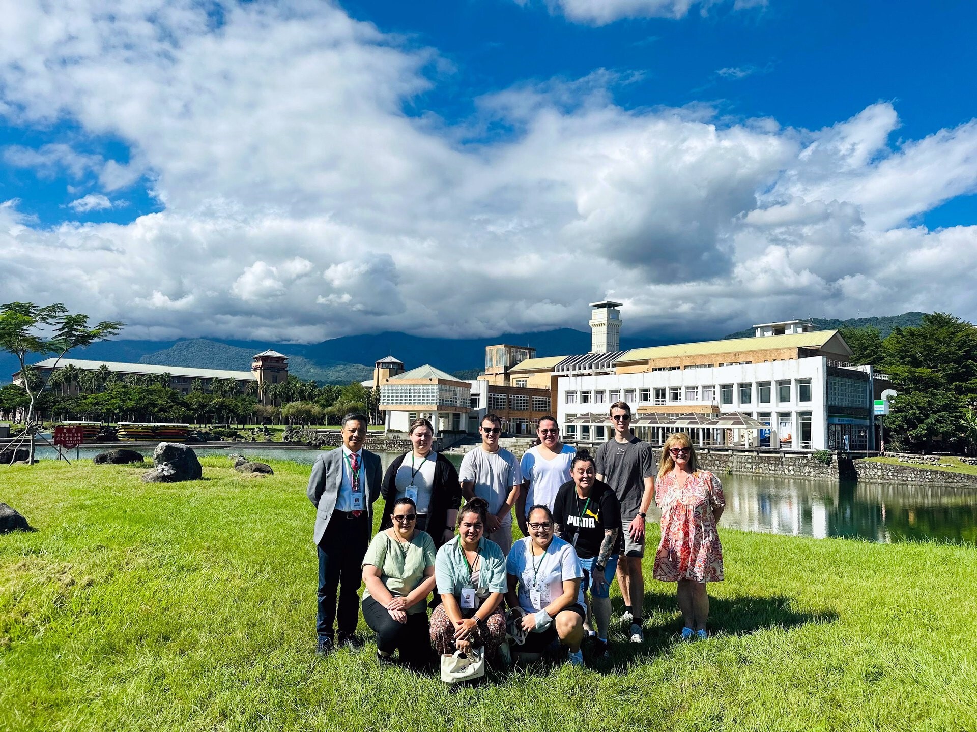 WSU delegation group photo on campus
