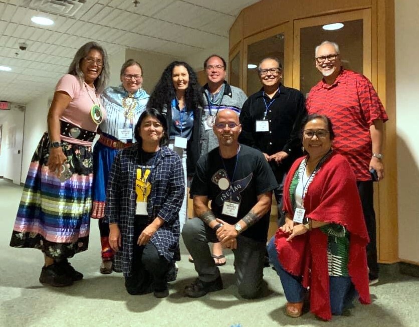 Group photo of WINHEC leadership team. WINHEC two co-chairs are Dr. Jolan Hsieh (front left) and Dr. Elmer Guy (Second from Right in Back)