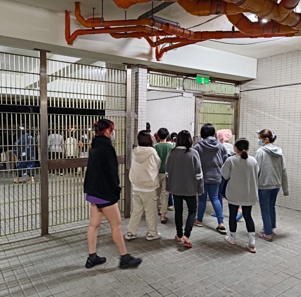 住宿生疏散過程演練