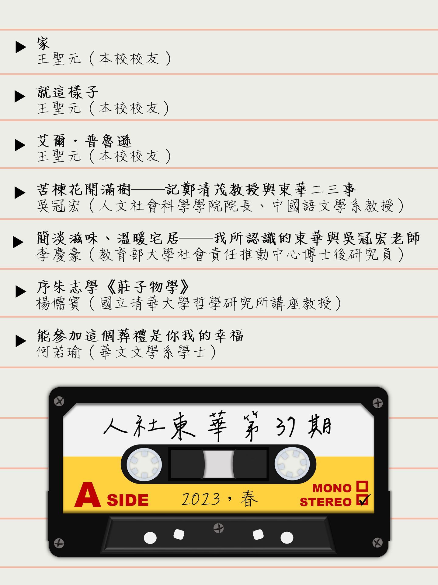 《人社東華》電子季刊2023春季號上線01