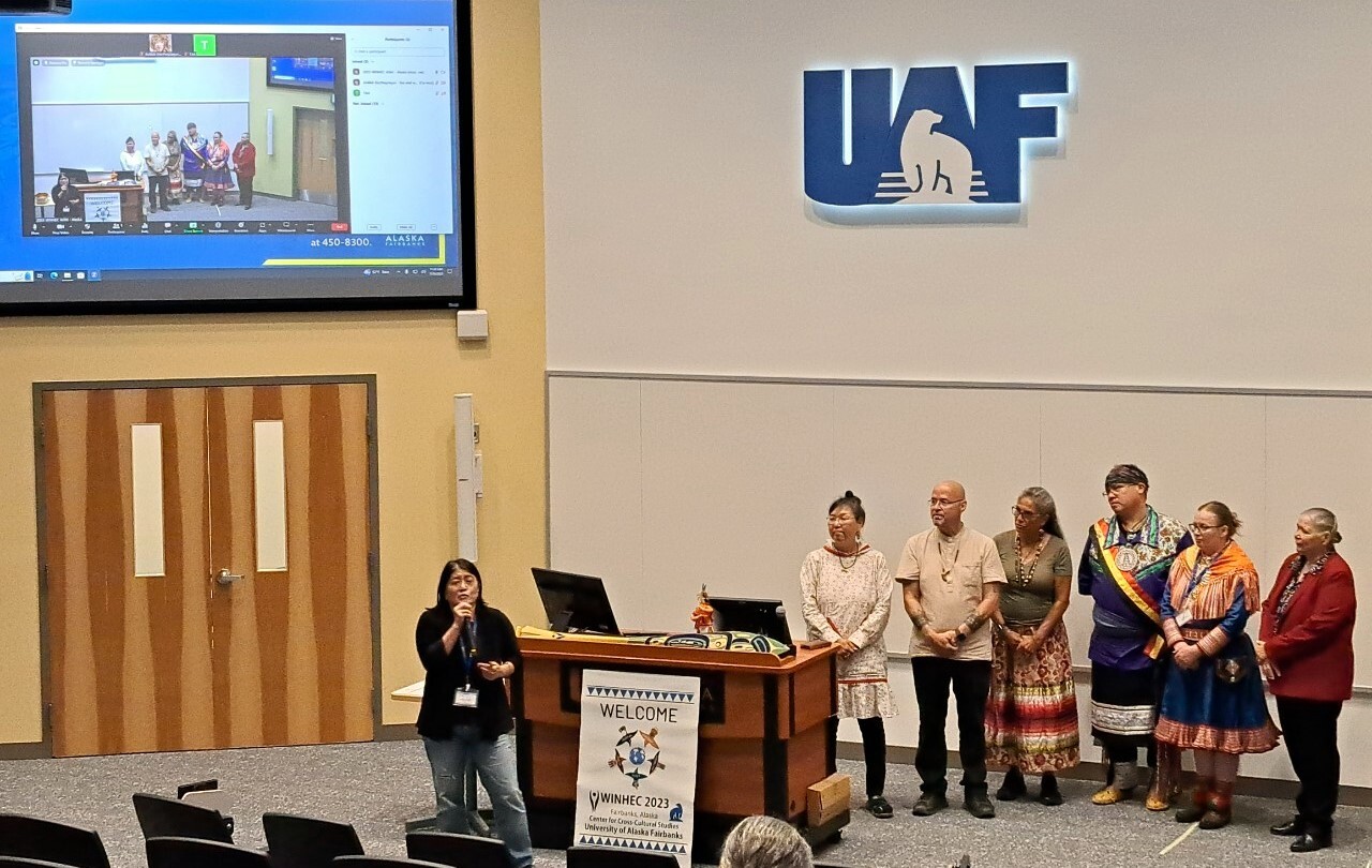 Co-Chair Dr.Bavaragh Dagalomai confirmed the newly appointed executive team. The new Co-Chairs are Dr. Sean Asikluk Topkok and Dr. Roxanne DeLille. (second and third from the left)