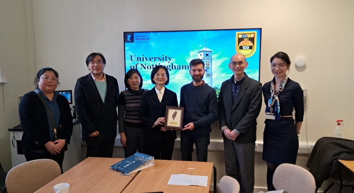 東華人社院一行拜會諾丁漢大學商討並規劃後續兩校合作事宜