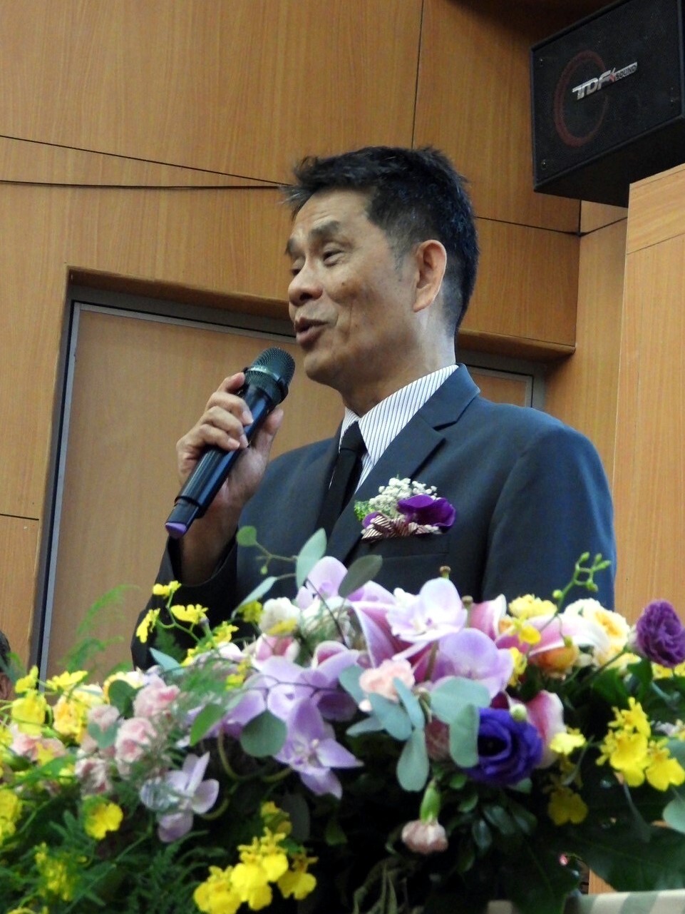 徐輝明校長致詞表示,在經歷7.2級大地震之後,東華大學校園建築未有任何梁柱受損,未來將會是韌性最佳之學校