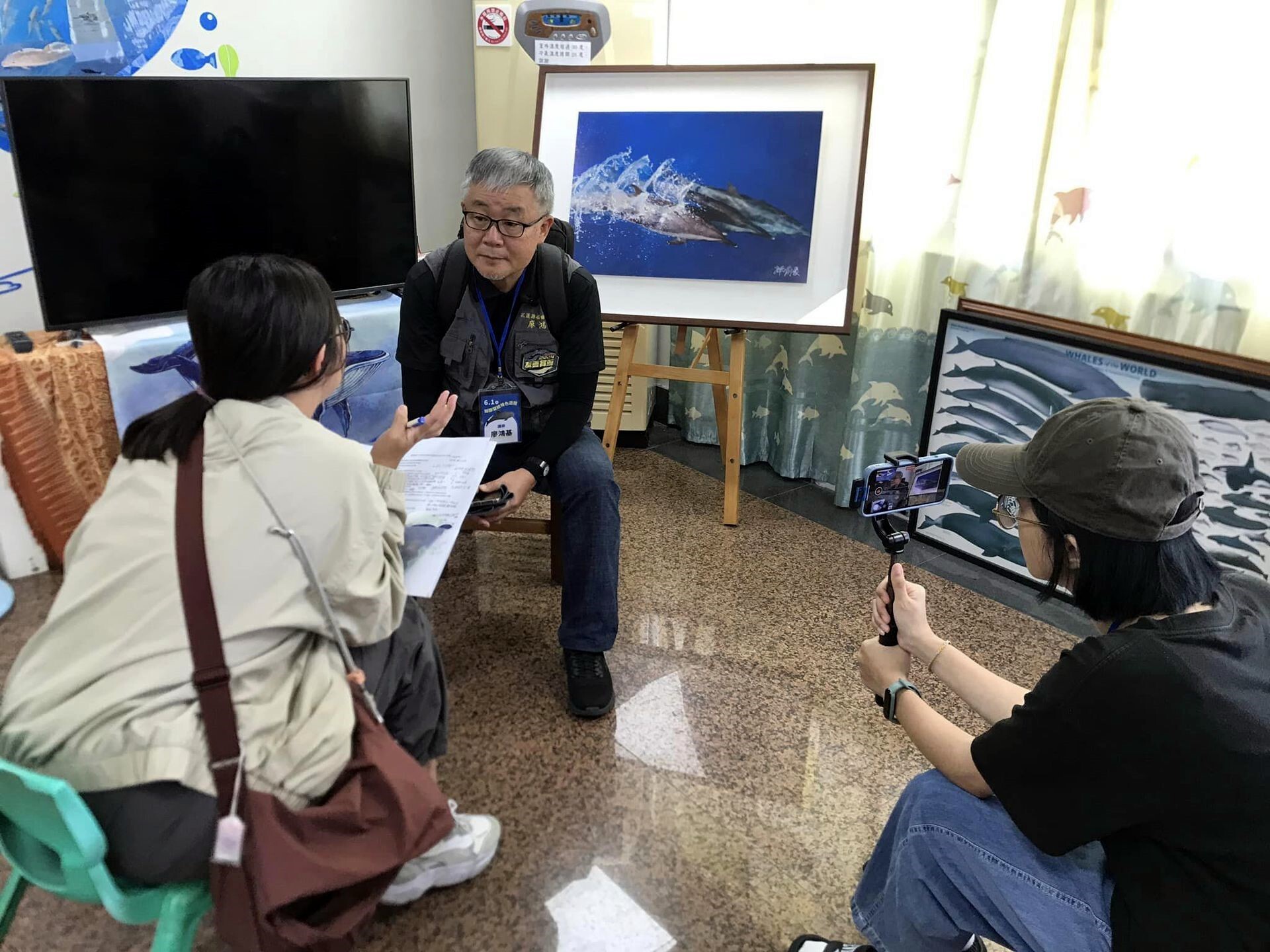 學生到台東成功訪問海洋文學作家廖鴻基談賞鯨發展史