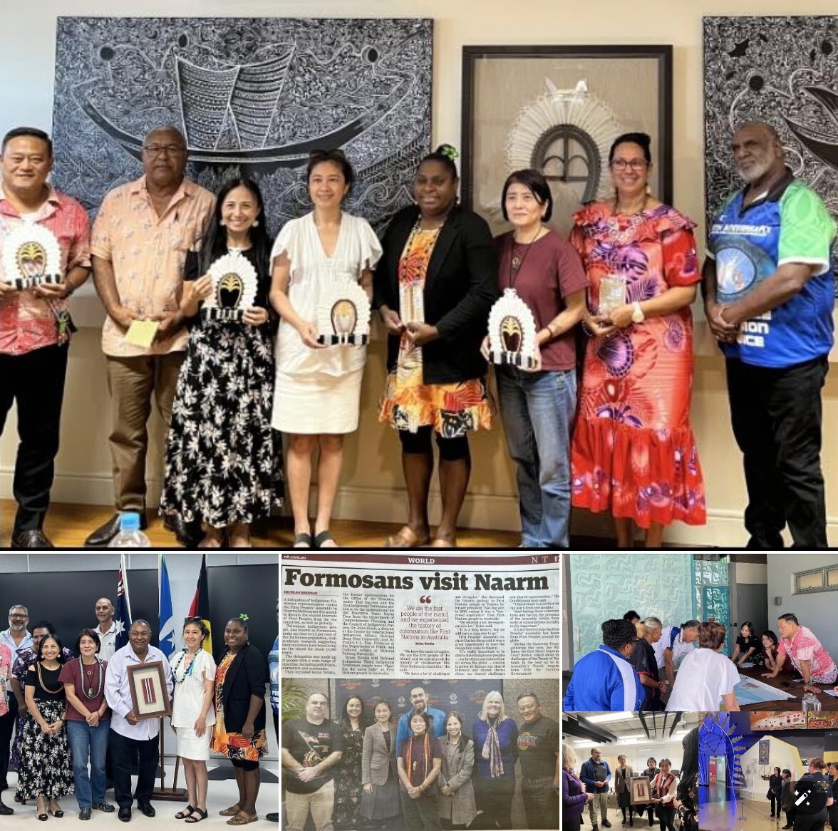 Taiwanese Indigenous policy delegation has been in Australia to learn about First Nations culture. The delegates took the opportunity to share Taiwan's Indigenous reconciliation and transitional justice. Through visits to the First Peoples Assembly of Victoria, Torres Strait Regional Authority and the Torres Shire Council, participants from botht countries shared aspirations and struggles.(2024/5)