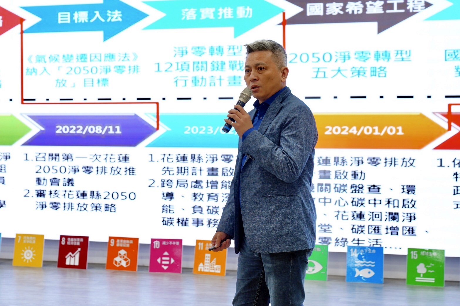 長慧環境科技有限公司潘秉宗董事分享花蓮縣政府淨零碳排挑戰與推動政策
