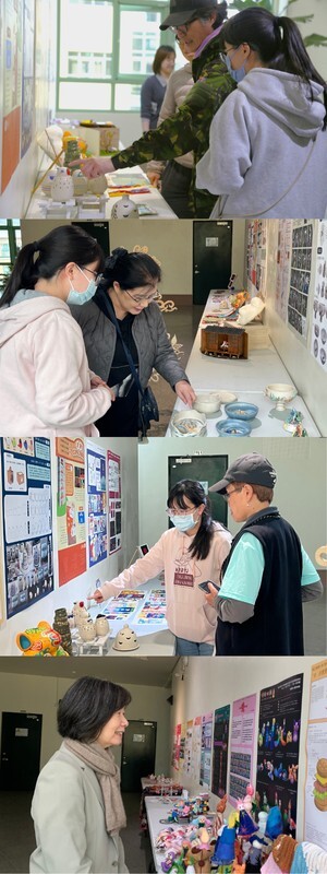指導老師與藝創系師長給與同學指導與建議