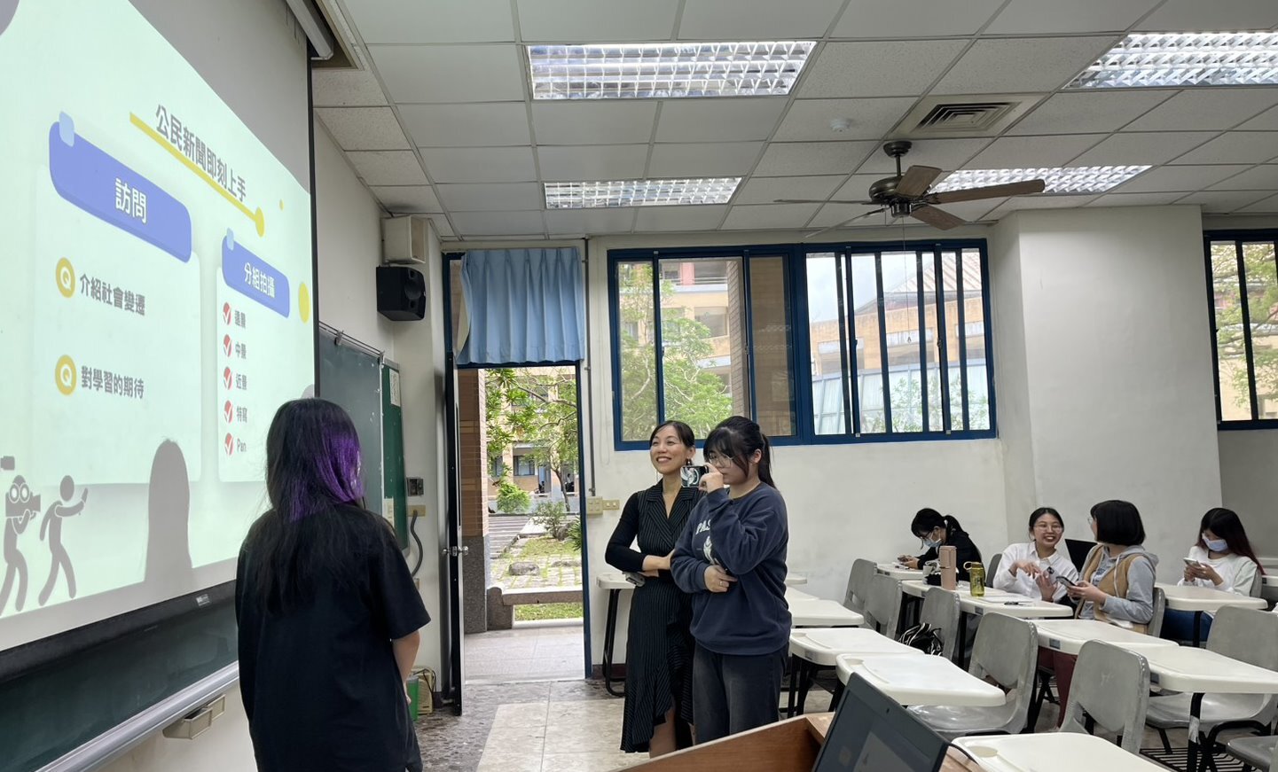 陳逸雯指導採訪與拍攝角度