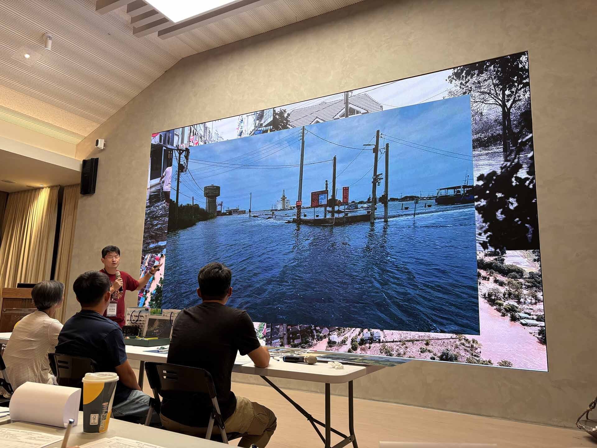 學員展演雲林口湖濕地海平面上升