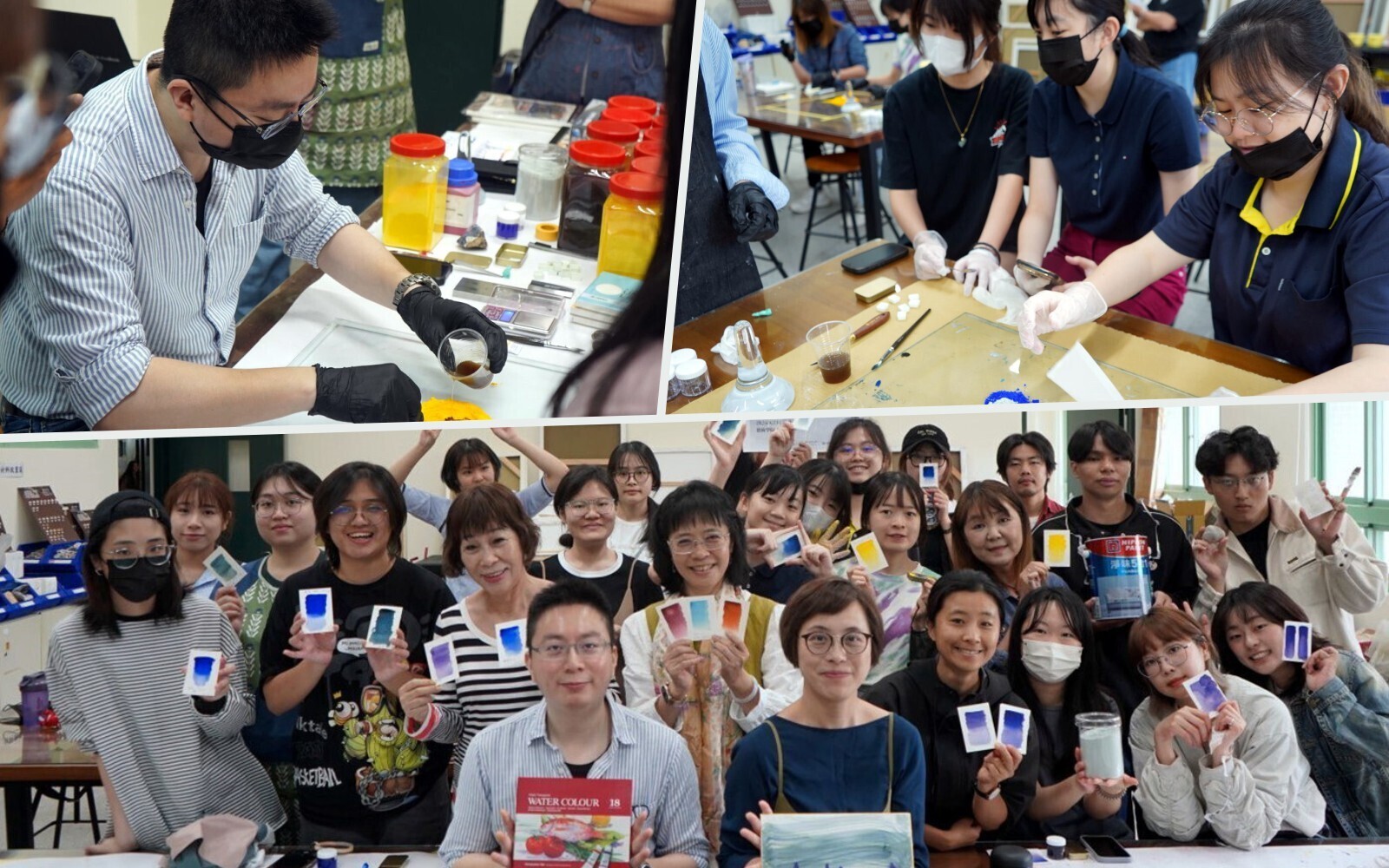花蓮石材廢料的循環美學－東華社參USR攜手奧馬水彩啟動「岩」彩研發試驗