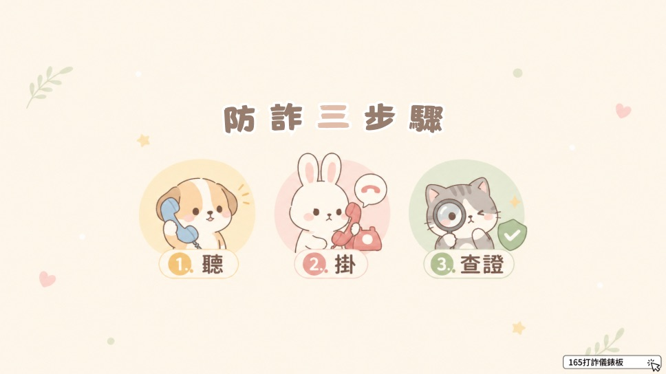 防詐三步驟