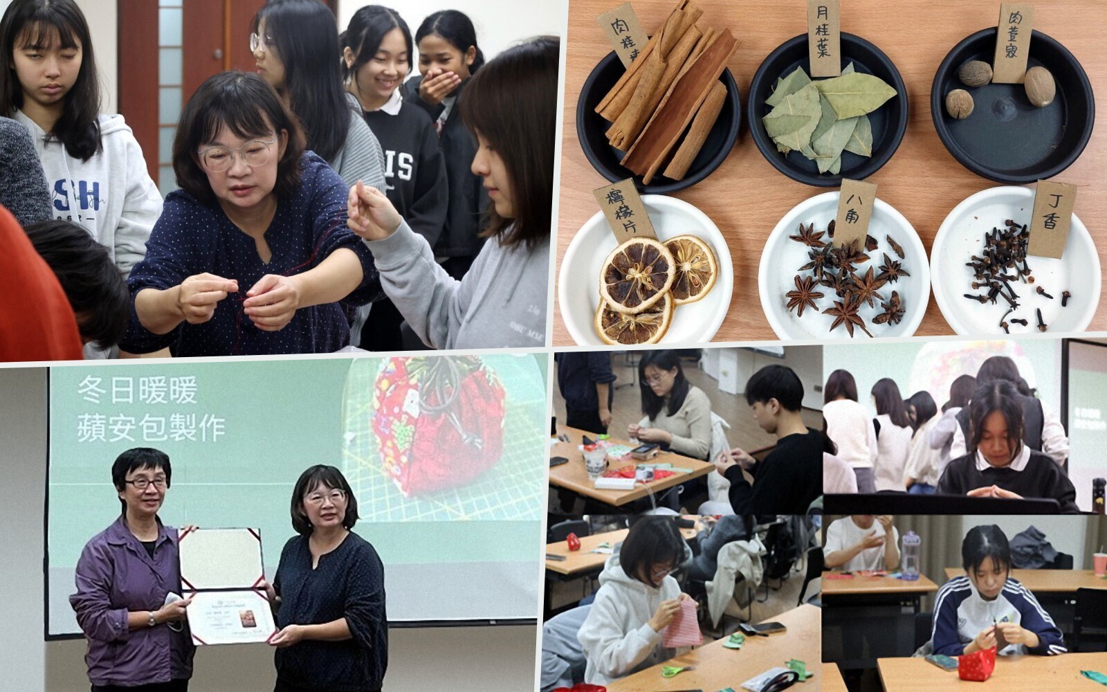 東華大學通識教育中心手作系列活動：「冬日暖暖蘋安包」體驗