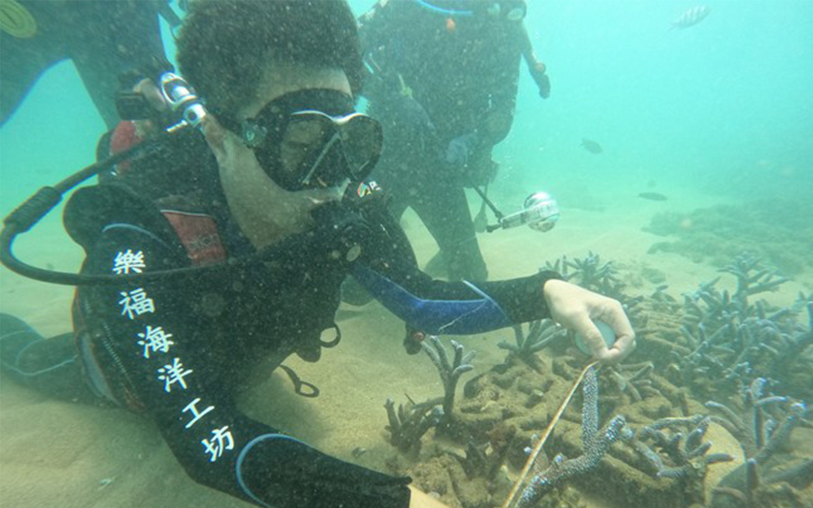 東華大學以海洋無人船與水下量測追蹤澎湖鎖港珊瑚復育