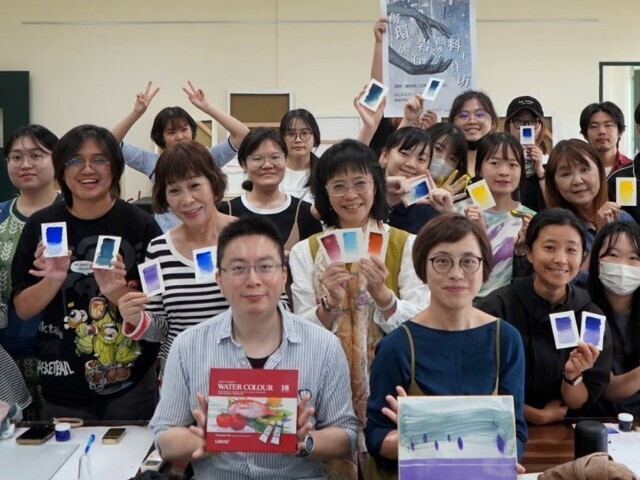 花蓮石材廢料的循環美學－東華社參USR攜手奧馬水彩啟動「岩」彩研發試驗