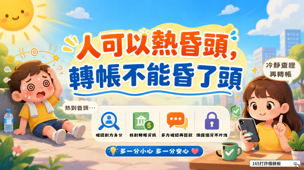 轉帳可不能昏了頭